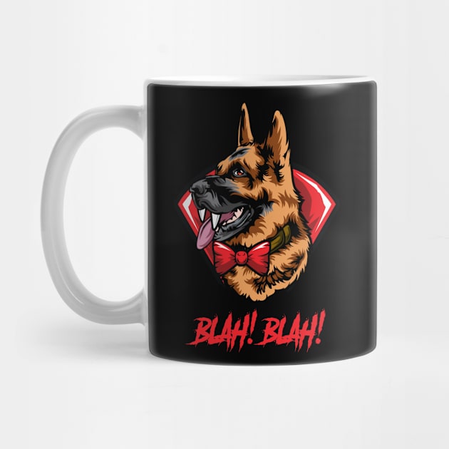 Halloween German Shepherd Vampire by IPRINT